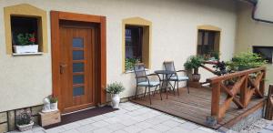 Balkón alebo terasa v ubytovaní Apartmán Krajčer