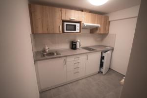 Kuchyňa alebo kuchynka v ubytovaní Apartmány Jurica Boží Dar 88