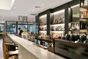 格拉塔克威品质酒店酒廊或酒吧区
