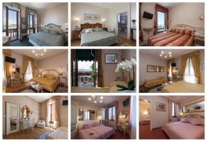 a collage of photos of a living room at Hotel Riviera Venezia Lido in Venice-Lido