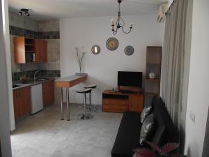 Kuchyň nebo kuchyňský kout v ubytování Hostal El Canario