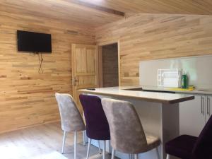 Kuchyň nebo kuchyňský kout v ubytování Ay Home Apart&bungalov