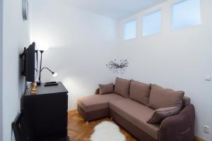 Televízia a/alebo spoločenská miestnosť v ubytovaní Modern Apartment Navrátilova II