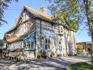 Bygningen som feriehuset ligger i