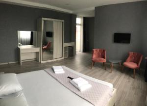 TV a/nebo společenská místnost v ubytování Hotel FLEUR DE LIS