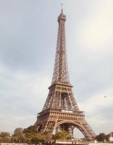 a view of the eiffel tower at Au pied de la tour Eiffel Trocadéro in Paris