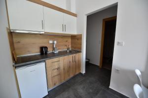 A kitchen or kitchenette at Lamda Deluxe Apartments