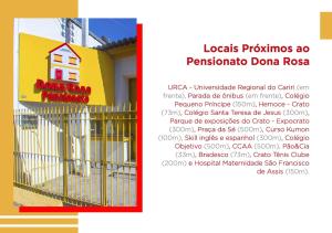 a flyer for a store with a gate at Pousada e Pensionato Dona Rosa - Crato,CE in Crato