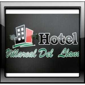 a sign for a hoteldedel del algas at Hotel Villareal del Llano in Villavicencio