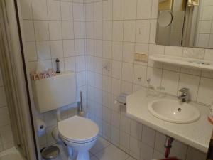 Koupelna v ubytování Helmerser Wirtshaus + 13 fotografií