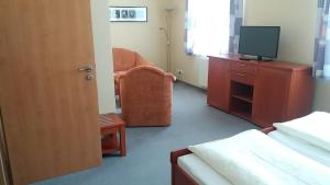 TV a/nebo společenská místnost v ubytování Hotel Harmonie