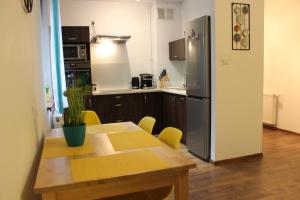 Kuchyňa alebo kuchynka v ubytovaní Apartament Kolorowy pod Śnieżką