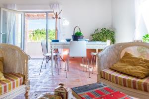 A seating area at Tenuta La Santissima