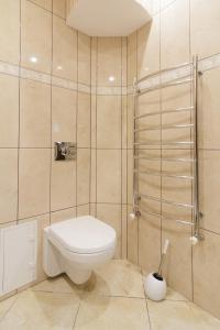 a bathroom with a toilet and a shower at APARTMENT IN DERIBASOVSKAY STREET 20 in Odesa +17 photos