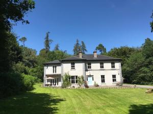 a large white house on a grassy field at Blackhill Woods Retreat in Abbeyleix