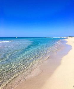 una playa con el océano y un cielo azul en B&B Suites Via del Mare, en Presicce