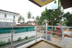 a view from the balcony of a house at Nishka holiday home in Candolim