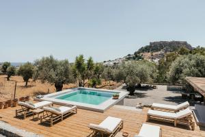 Bazén v ubytovaní Casita Casita Lindos - Adults Only alebo v jeho blízkosti