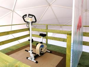 Fitnes oz. oprema za telovadbo v nastanitvi Agriturismo Glamping Erbe Matte
