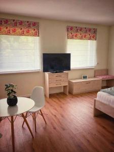 A television and/or entertainment centre at Moment Apartments