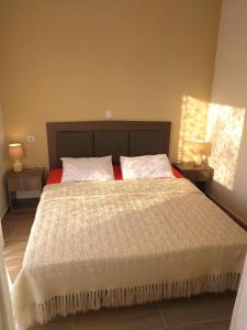 Ein Bett oder Betten in einem Zimmer der Unterkunft Nostos Apartments