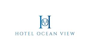 a logo for a hotel ocean view at Hotel Ocean View & Restaurante Seafood in São Filipe