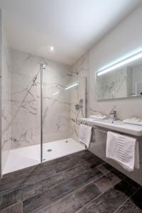 Koupelna v ubytování Hotel Monarc