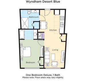Půdorys ubytování Club Wyndham Desert Blue