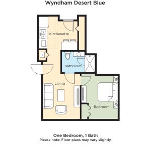 Půdorys ubytování Club Wyndham Desert Blue