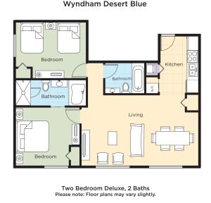 Půdorys ubytování Club Wyndham Desert Blue