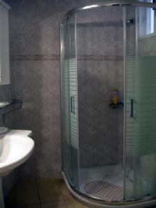 Koupelna v ubytování Kavala Rooms