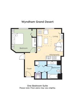 Půdorys ubytování Club Wyndham Grand Desert