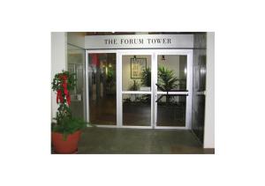 a front door of the toroni tower at Cityapartments MH in Mülheim an der Ruhr +4 photos