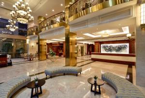 Lobbyn eller receptionsområdet på Aquari Hotel
