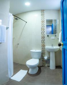 Kylpyhuone majoituspaikassa Casa Caribe Colonial