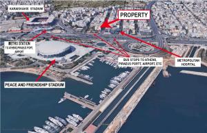 Nespecifikovaný výhled na destinaci Pireus nebo výhled na město při pohledu z apartmánu