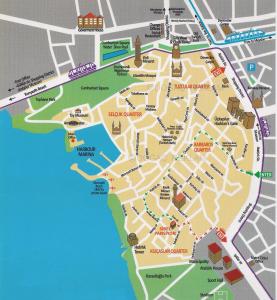 a map of the city of dubai with mosques at Sibel Hotel in Antalya
