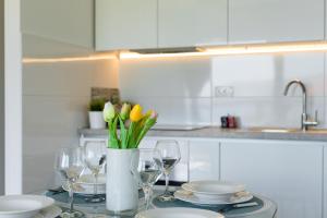 Kuchyň nebo kuchyňský kout v ubytování Apartment StellaMare