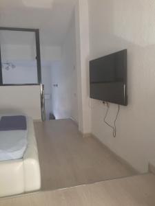 TV a/nebo společenská místnost v ubytování Kriopigi efis and dimis 2