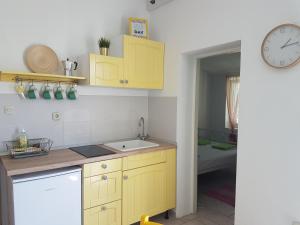 Kuchyň nebo kuchyňský kout v ubytování Apartments Silver