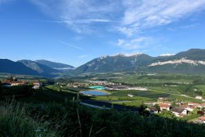 a view of a valley with mountains in the background at Agritur La Pieve in Taio