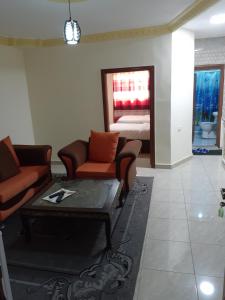 O zonă de relaxare la Petra Visitors Hotel