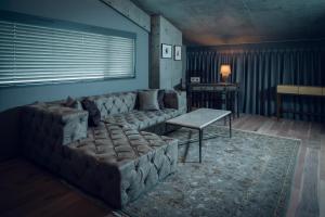 A seating area at node hotel