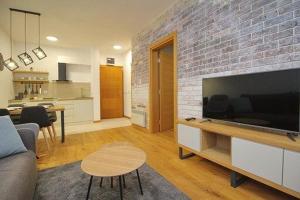 TV a/nebo společenská místnost v ubytování Mila Apartment & SPA