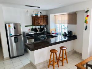 Kuchyň nebo kuchyňský kout v ubytování Casa Alberto Cozumel