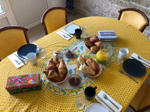 Brokastu iespējas, kas pieejamas viesiem naktsmītnē Relais d’Arbigny