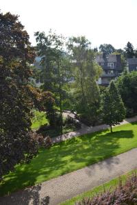 een uitzicht over een park met groen gras en bomen bij Kurpark Maisonnette Willingen in Willingen