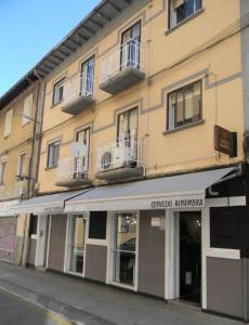 a building on the side of a street at Pension Obel in Villava