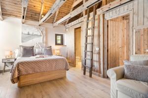 Tempat tidur dalam kamar di Luderna - Casa Obago