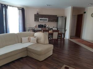 Kuchyňa alebo kuchynka v ubytovaní Aqua Line Apartmanház